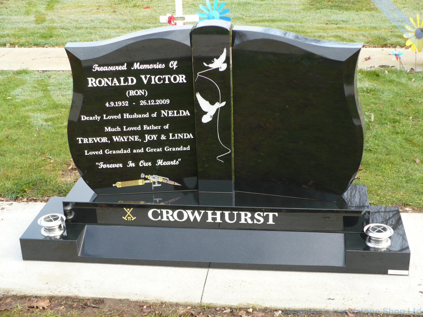 Double Plot Headstone for over two plots