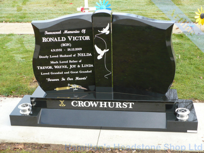 Double Plot Headstone for over two plots