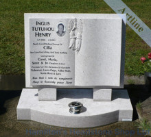 White Pearl Open Book Headstone